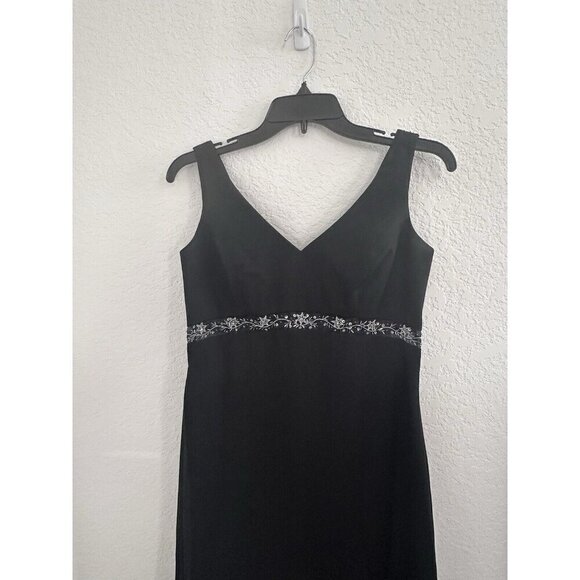 Michaelangelo Formal Black Dress Womens Sz. 4 Beaded Evening Gown Whimsygoth Y2K - Picture 8 of 16